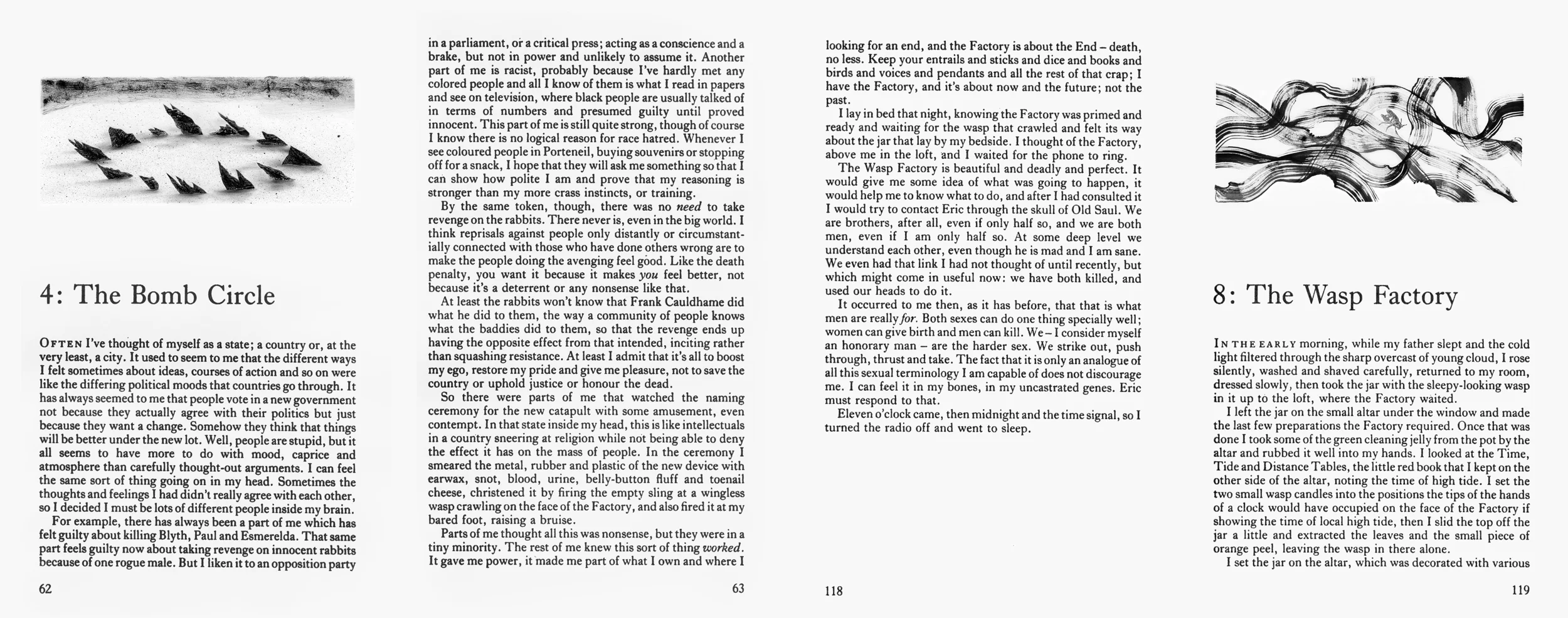 THE WASP FACTORY - Chapter heading mock up's