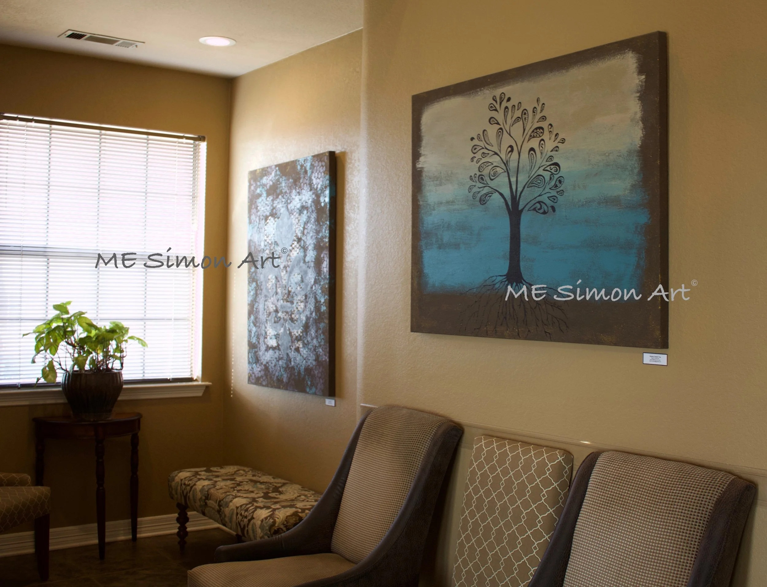 Office artwork on display in Keller, TX.