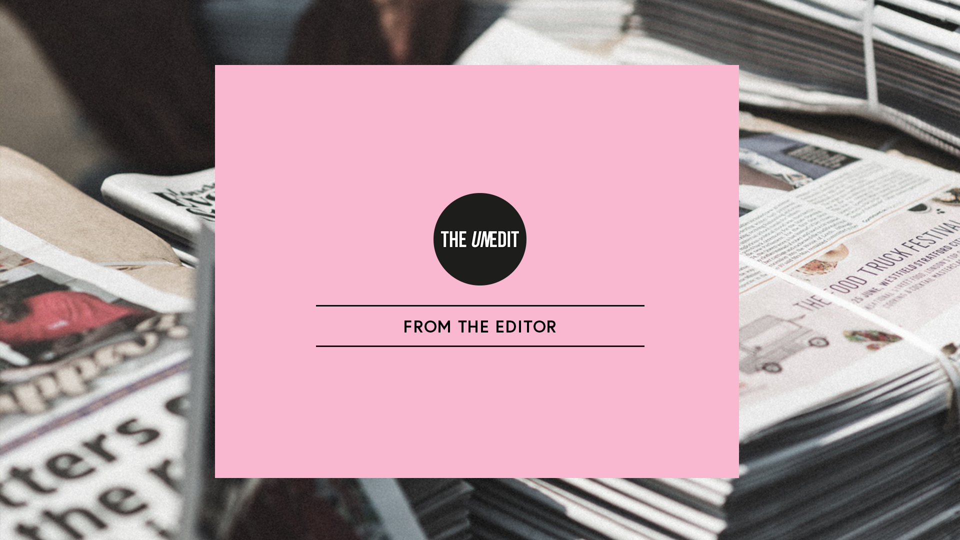 From The Editor: When The Media Reeks Of Privilege
