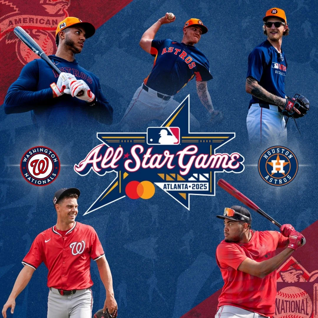 Our @astros and @nationals stars will be shining in Truist Park tonight!🌟 Don't miss the #AllStarGame at 8 PM EST on FOX to watch the best of the MLB⚾

#MLBAllStar #Astros #Nats