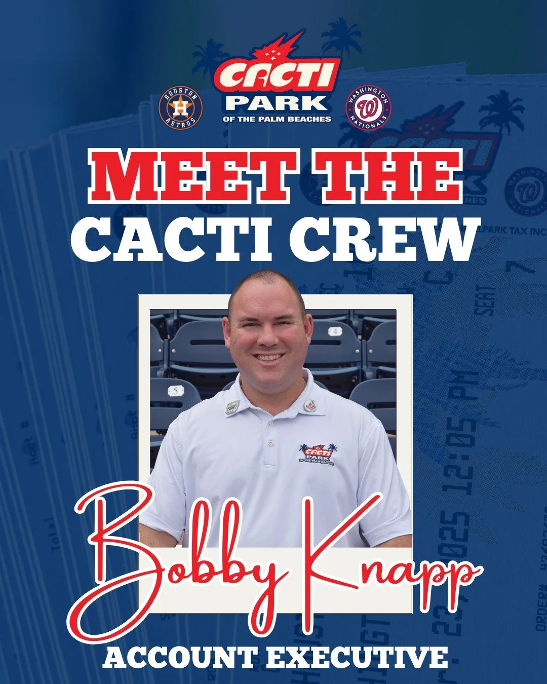 Meet Bobby! Our upbeat Account Executive has spent the last nine months creating unforgettable moments at CACTI Park.🌴

🏠 Hometown: Lansing, Illinois

🏟 Best Part of the Job: Bringing families and fans together through a game he&rsquo;s loved for 
