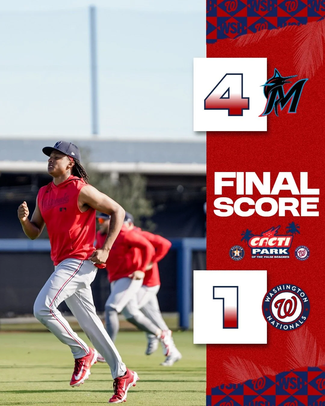 Final score from game one 🌴

#Nationals #springtraining