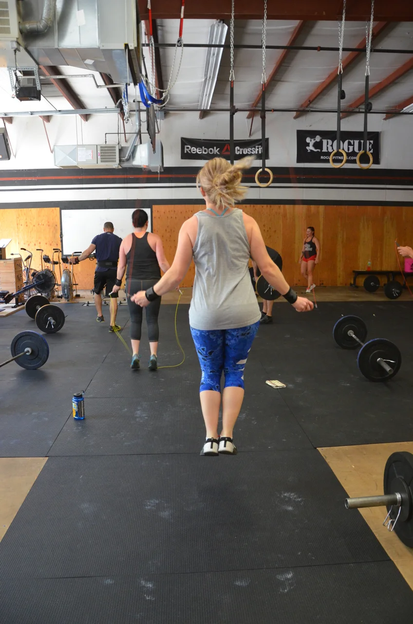 Sophia flying through her double-unders.