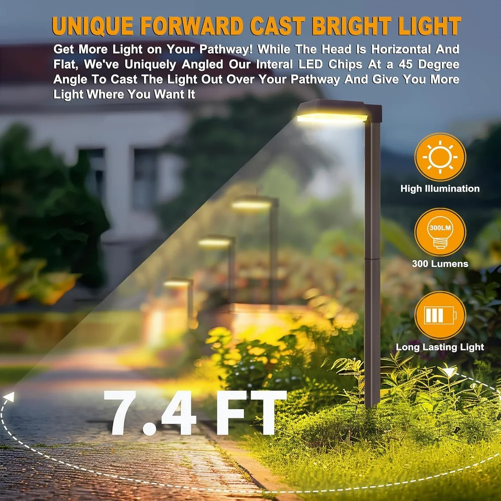 Solar Pathway Lights Outdoor, Brightest 300 Lm 32 Led Garden , Bright...