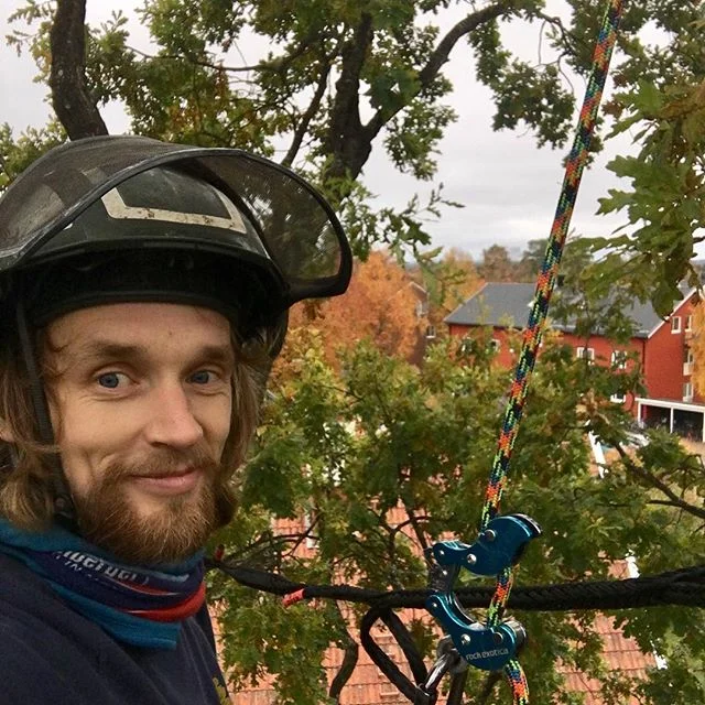 Sofiehem i fin h&ouml;stskrud. Sista rycket med tr&auml;dv&aring;rd innan vintern. Idag fick jag &auml;ran o jobba i en av Ume&aring;s st&ouml;rsta ekar. Vart lite besk&auml;rning samt en kronstabilisering. Glad h&ouml;st 🙂🍁🌳