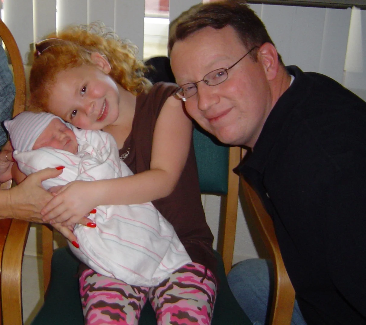 28 Caleb, Macy, and Rick the day Caleb was born