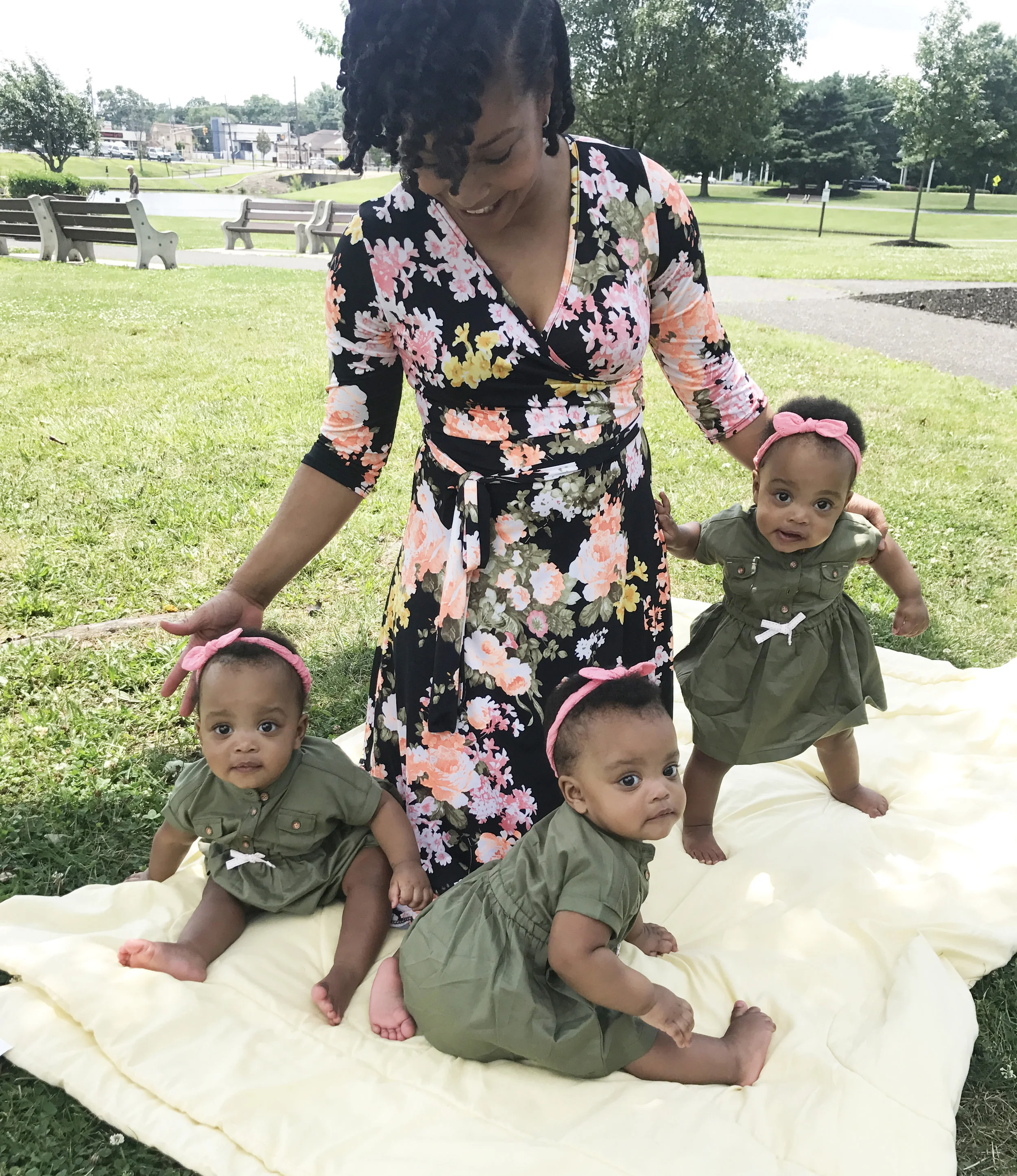 cute black triplets babies