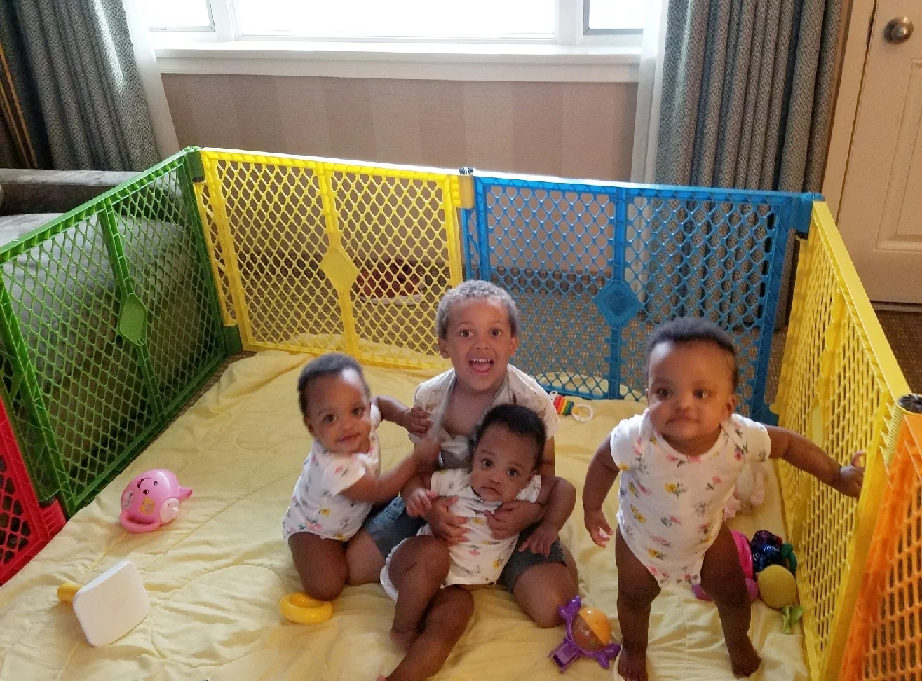 Here the girls were set up in a hotel, with Big Brother Kanon!