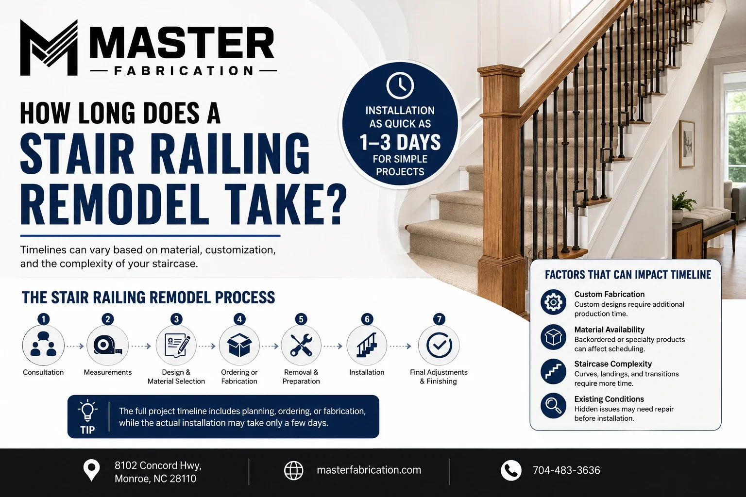 How Long Does a Stair Railing Remodel Take?