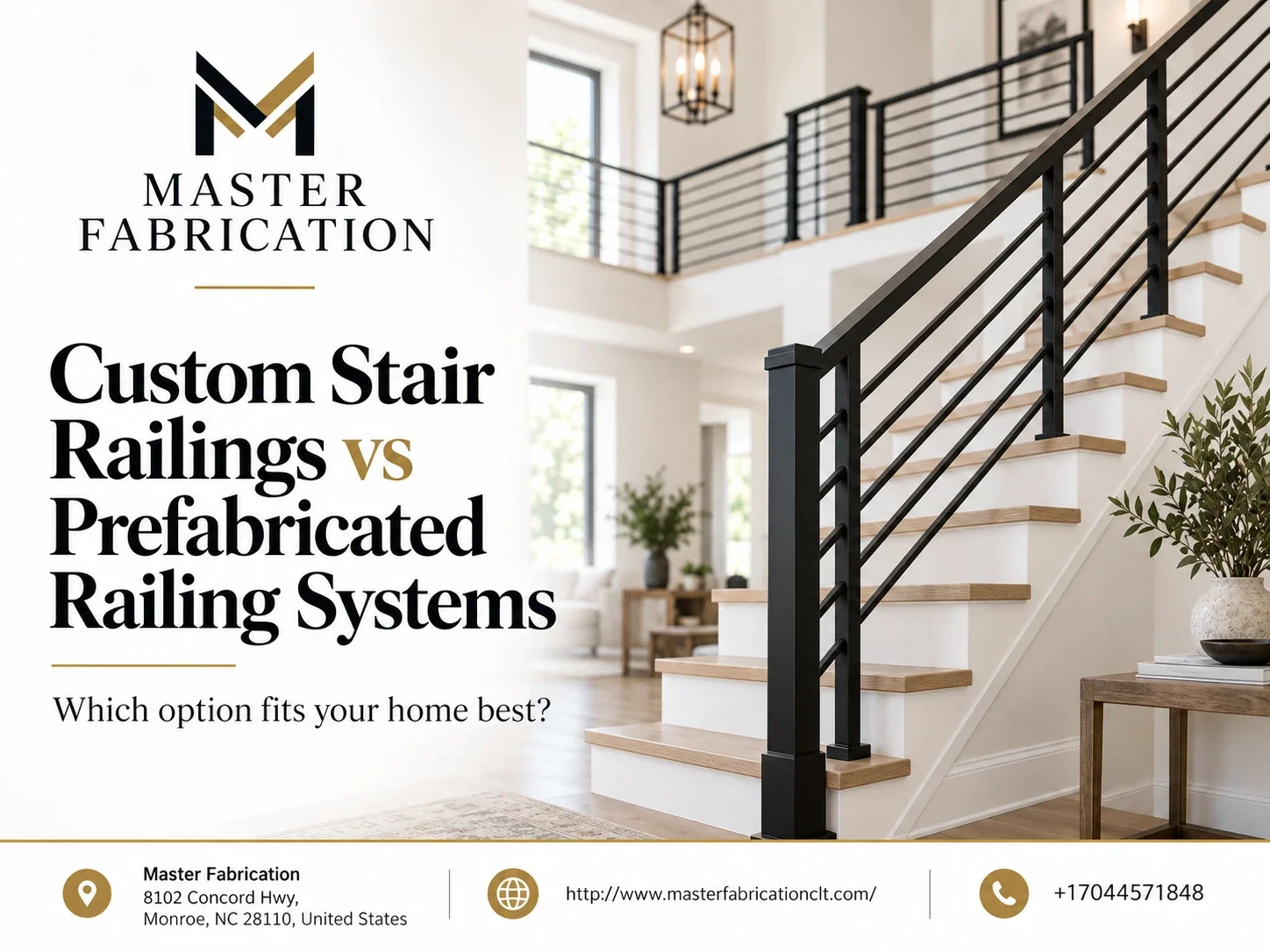 Custom Stair Railings vs Prefabricated Railing Systems