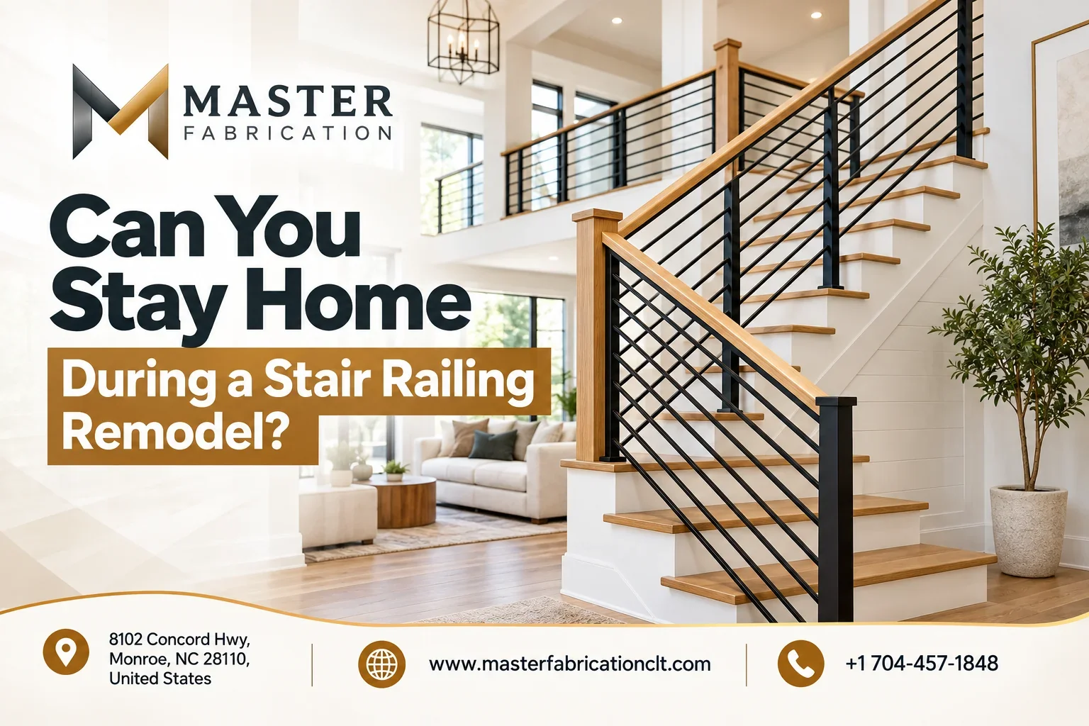 Can You Stay Home During a Stair Railing Remodel?
