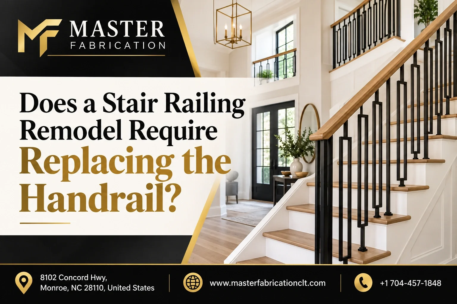 Does a Stair Railing Remodel Require Replacing the Handrail?