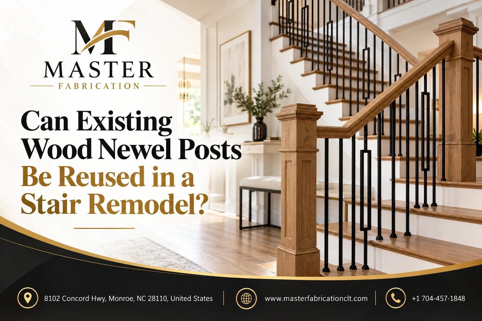 Can Existing Wood Newel Posts Be Reused in a Stair Remodel?
