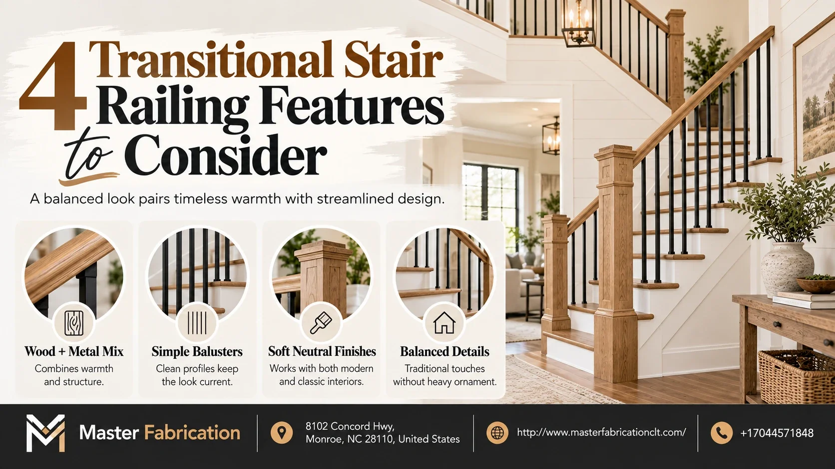 Transitional Stair Railing Ideas & Styles