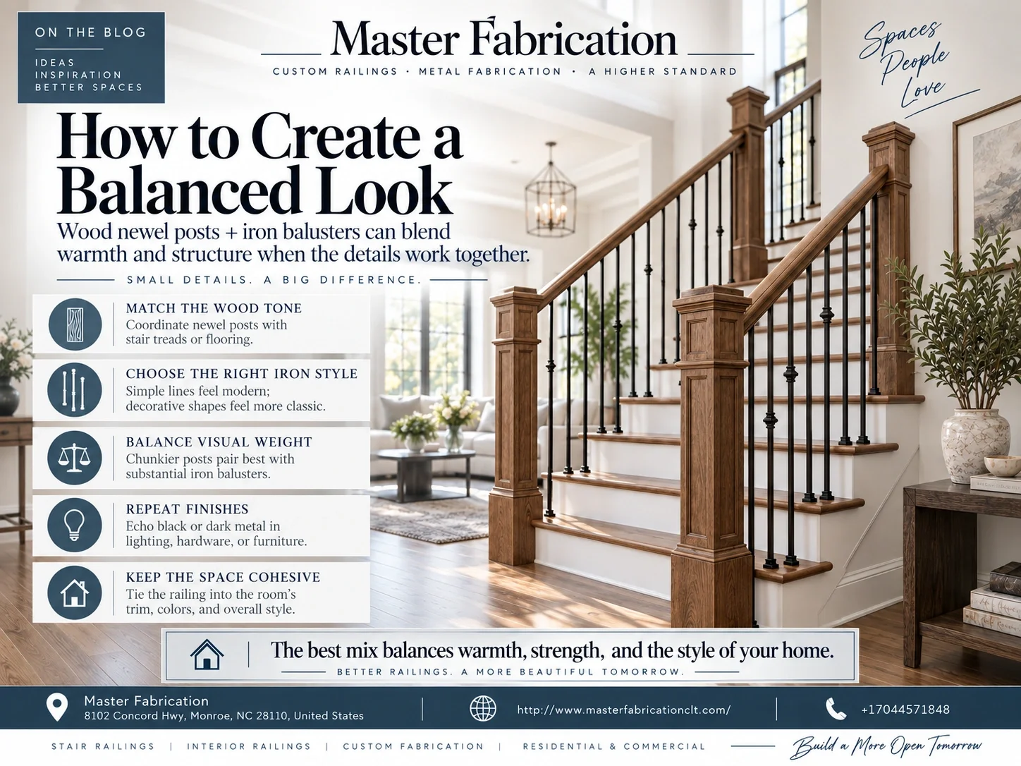 Wood Newel Posts & Iron Balusters: A Balanced Guide