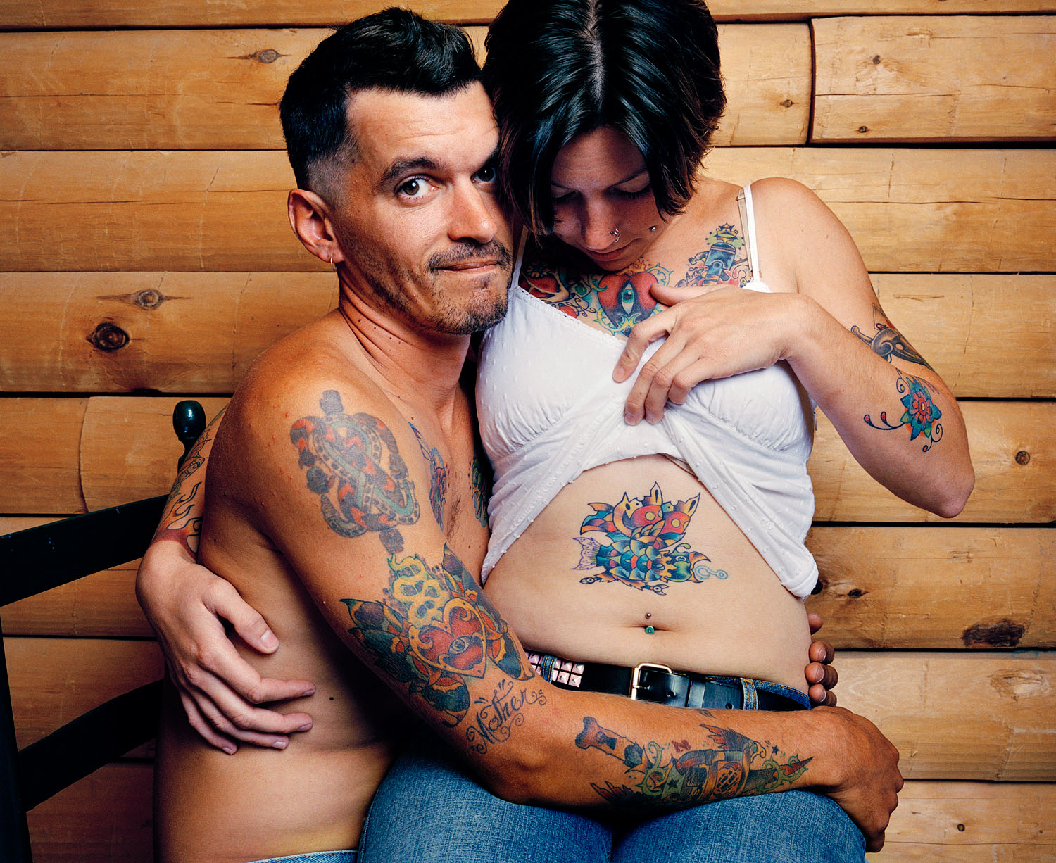 Couple with tattoos, Sandwich, NH, 2004