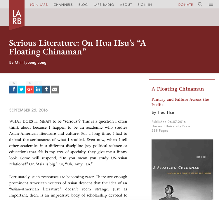 Los Angeles Review of Books (September 25, 2016)