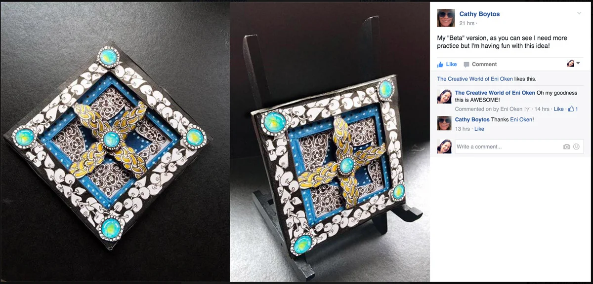 Learn how to create fun 3-dimensional art tiles • enioken.com