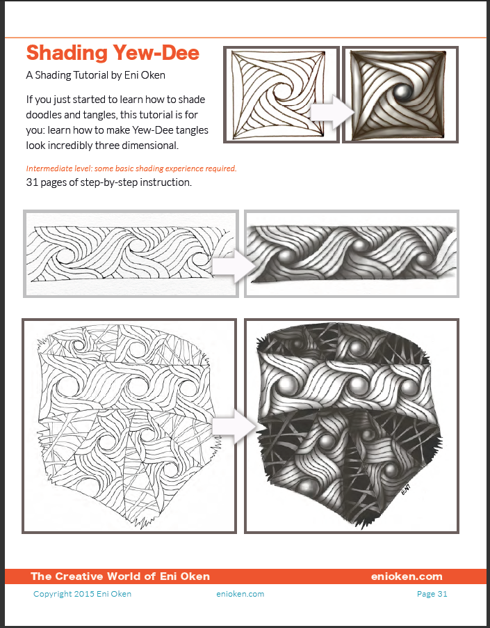 Learn how to shade Zentangle® with Eni Oken • enioken.com