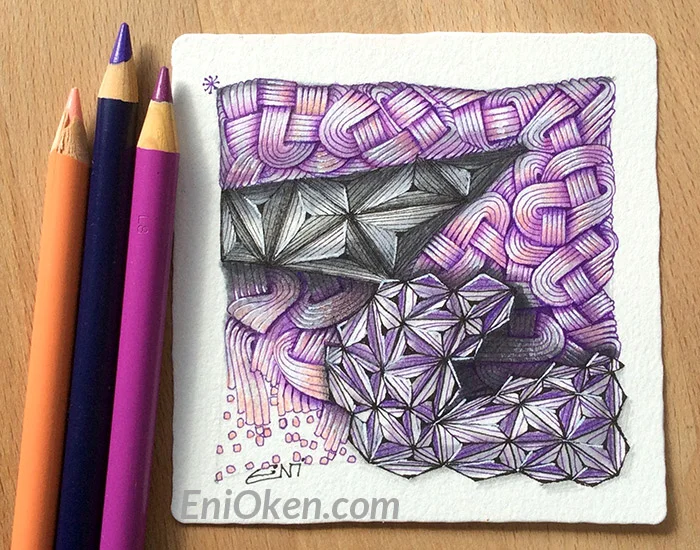Learn how to shade Zentangle® with Eni Oken • enioken.com