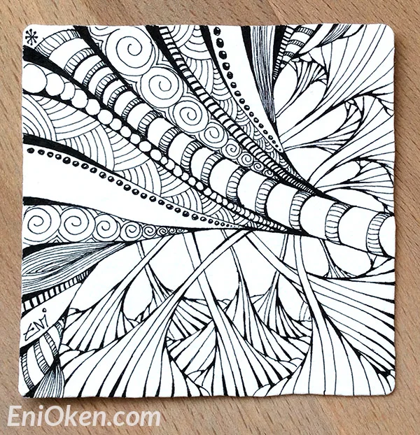 Learn how to shade Zentangle® with Eni Oken • enioken.com