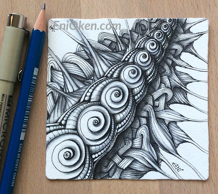 Learn how to shade Zentangle® with Eni Oken • enioken.com