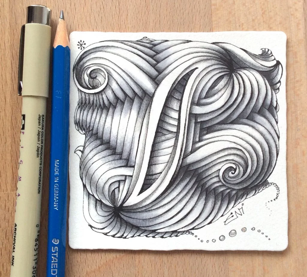Learn how to shade Zentangle® with Eni Oken • enioken.com