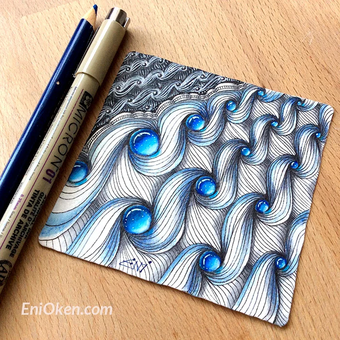 Learn how to shade Zentangle® with Eni Oken • enioken.com