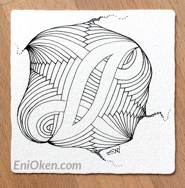 Learn to shade Zentangle® * Before picture • enioken.com