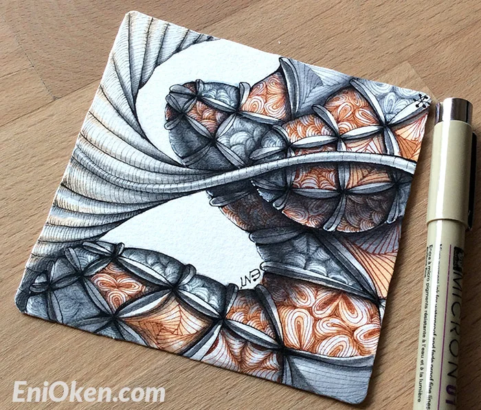 Learn how to shade Zentangle® with Eni Oken • enioken.com