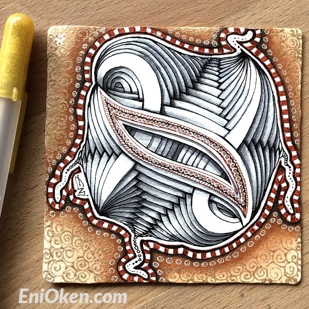 Ellish with Brown and Gold