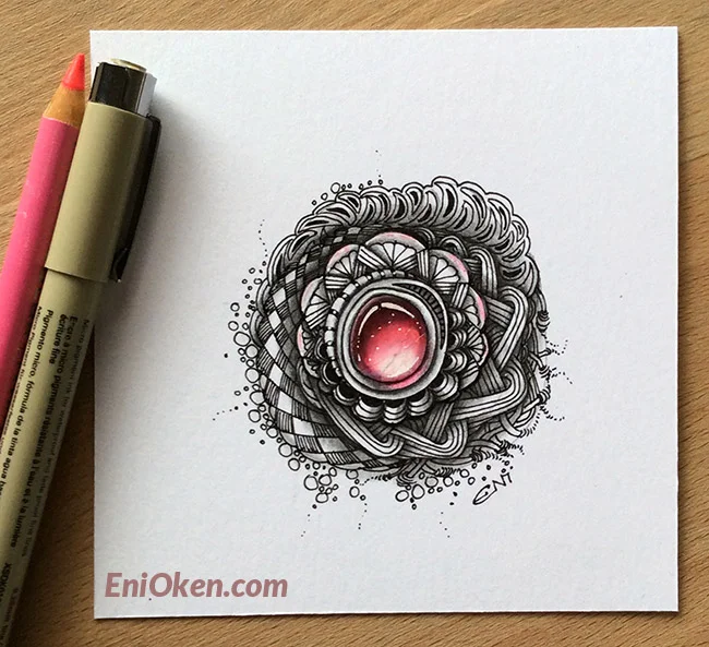 Learn to draw beautiful Zentangle® jewels • enioken.com