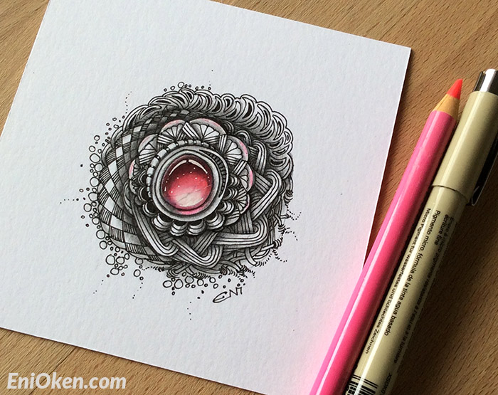 Learn to draw beautiful Zentangle® jewels • enioken.com