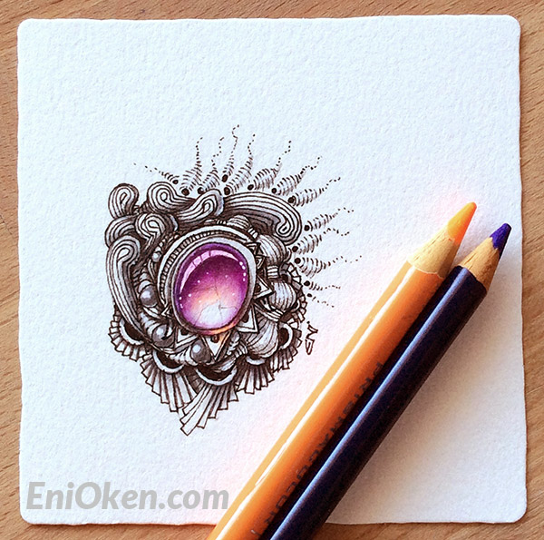 Learn to draw beautiful Zentangle® jewels • enioken.com