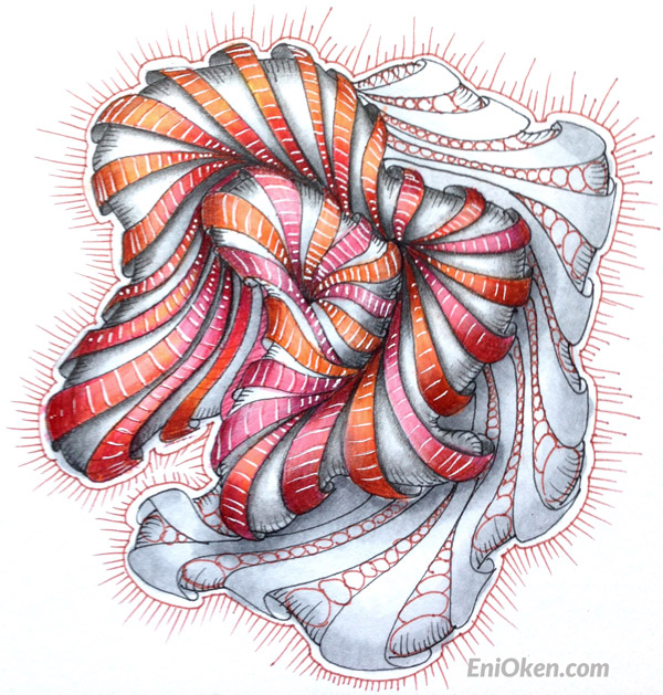 Create incredible color shading on Zentangle®, ZIA and coloring books • enioken.com