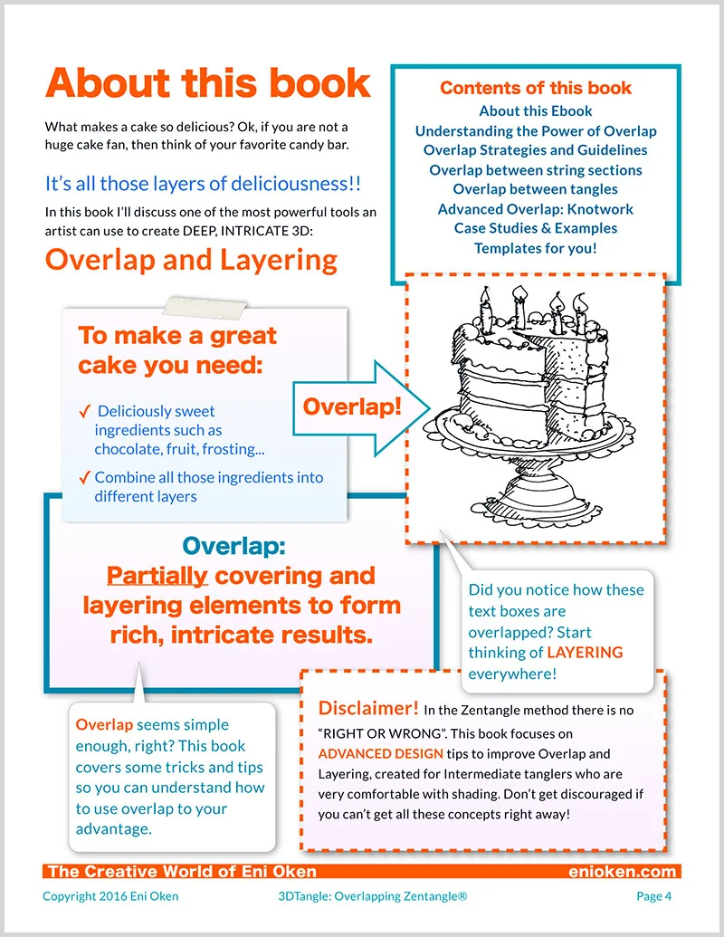 Take Zentangle® to the next level with overlap • enioken.com