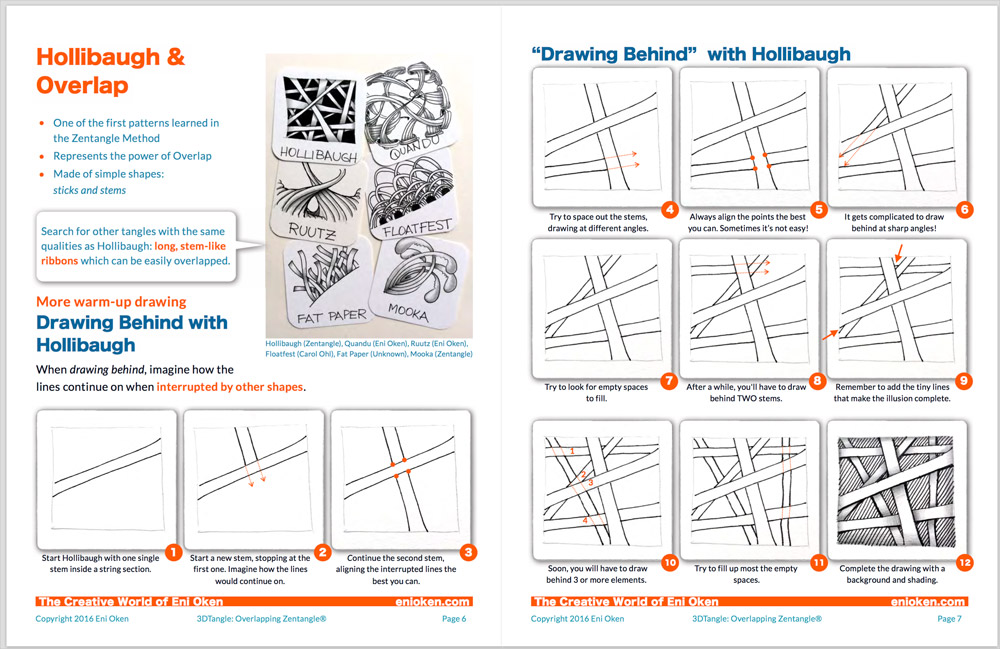 Take Zentangle® to the next level with overlap • enioken.com