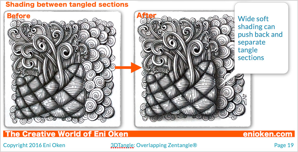 Take Zentangle® to the next level with overlap • enioken.com