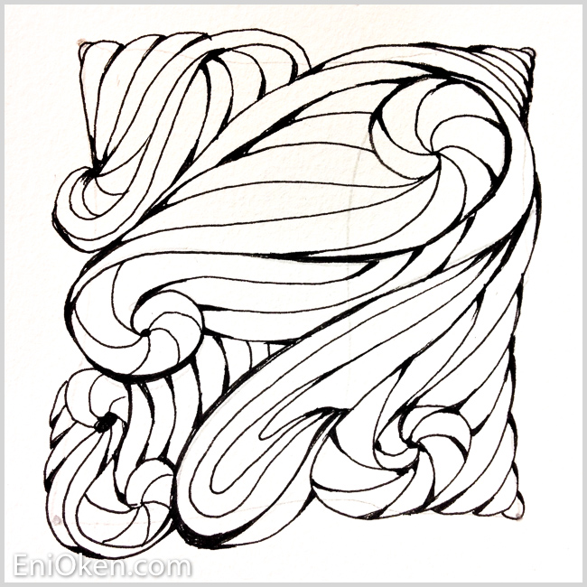Learn to create shimmering gilded Zentangle® • enioken.com