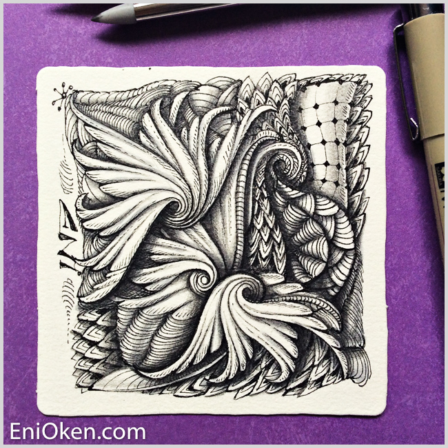 Learn to create amazing Zentangle® with Eni Oken's ebooks and videos • enioken.com