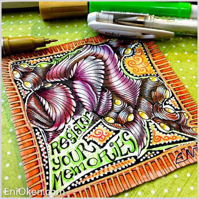 Learn how to create amazing Zentangle® • enioken.com