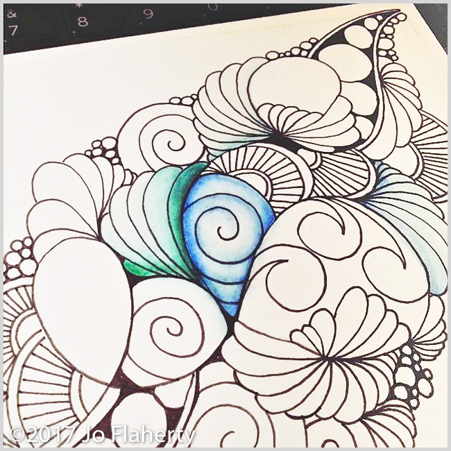 Learn how to color amazing Zentangle with guest artist Jo Flaherty • enioken.com