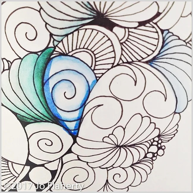 Learn how to color amazing Zentangle with guest artist Jo Flaherty • enioken.com