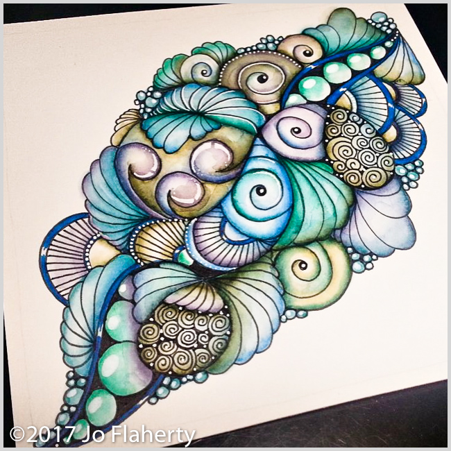 Learn how to color amazing Zentangle with guest artist Jo Flaherty • enioken.com
