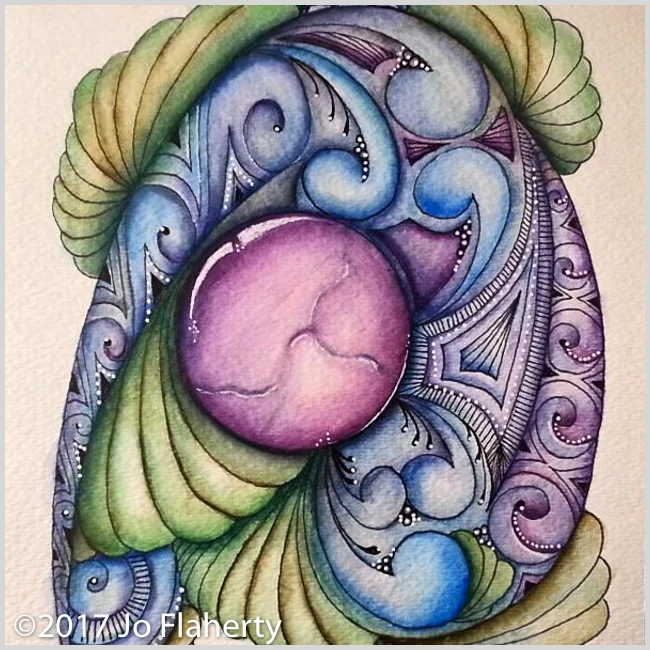Learn how to color amazing Zentangle with guest artist Jo Flaherty • enioken.com