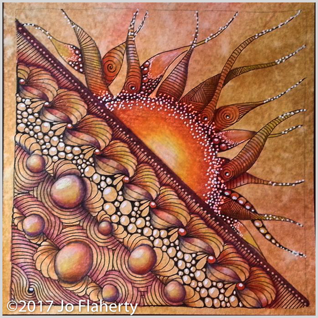 Learn how to color amazing Zentangle with guest artist Jo Flaherty • enioken.com