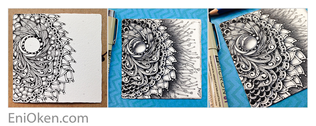 Shading complex Zentangle is possible * enioken.com
