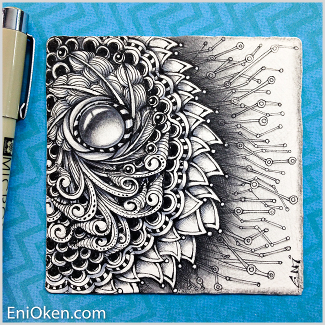 Shading complex Zentangle is possible * enioken.com