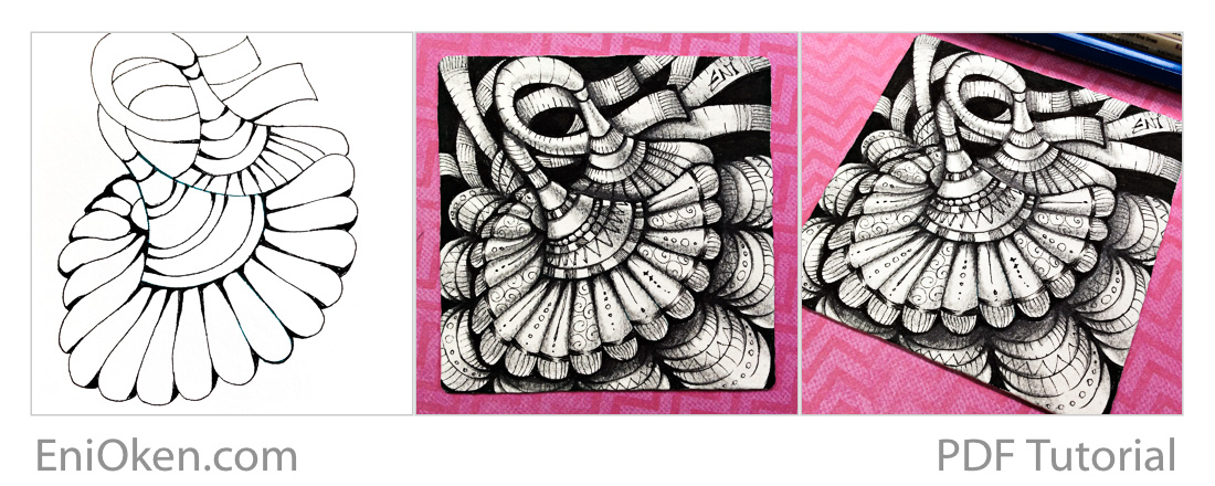 Shading Zentangle with a 6B Pencil is super fun! • enioken.com