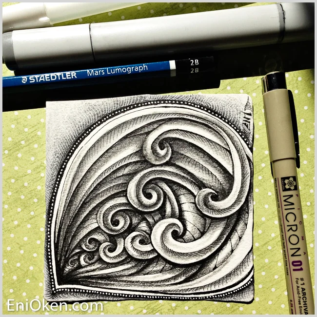 Learn to shade Zentangle® • enioken.com